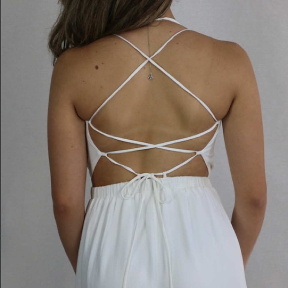 White goddess maxi dress